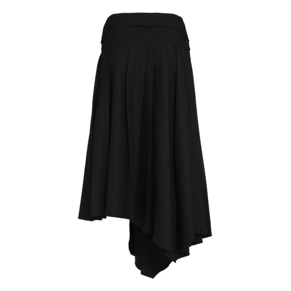 OFF-WHITE Asymmetrical Pleated Midi Skirt Women BLACK Skirts